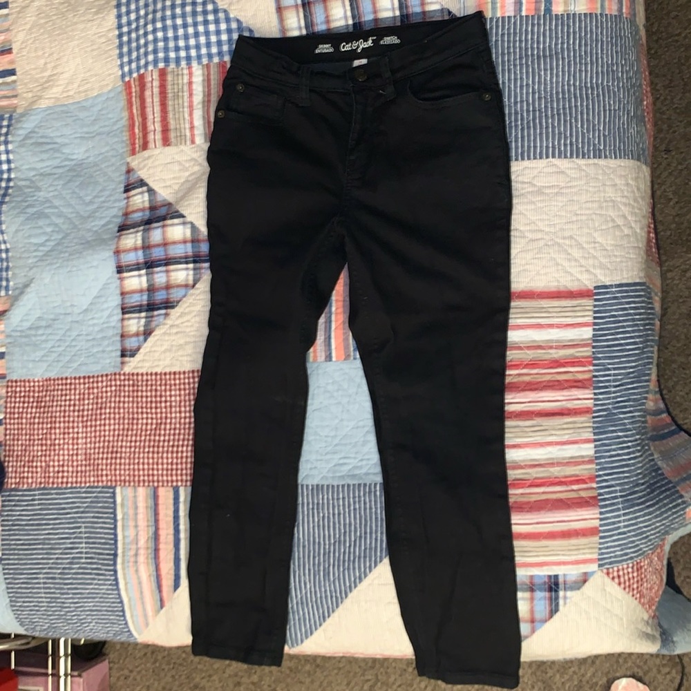 Cat and Jack skinny stretch black jeans size 10